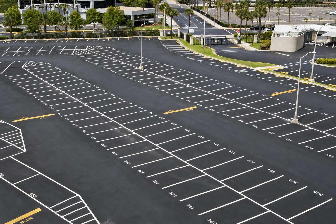 Parking lot striping